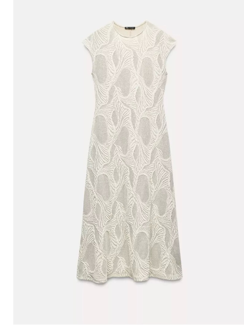 ZARA Cream Lace A-Line Maxi Dress